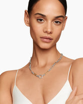 Lexington Chain Necklace in Sterling Silver with 18K Yellow Gold, 7mm